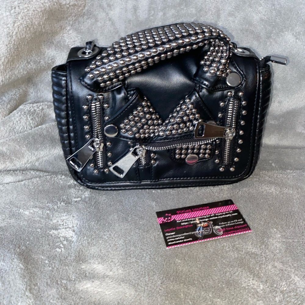 Biker Jacket Mini Handbag  - Picture 3 of 8